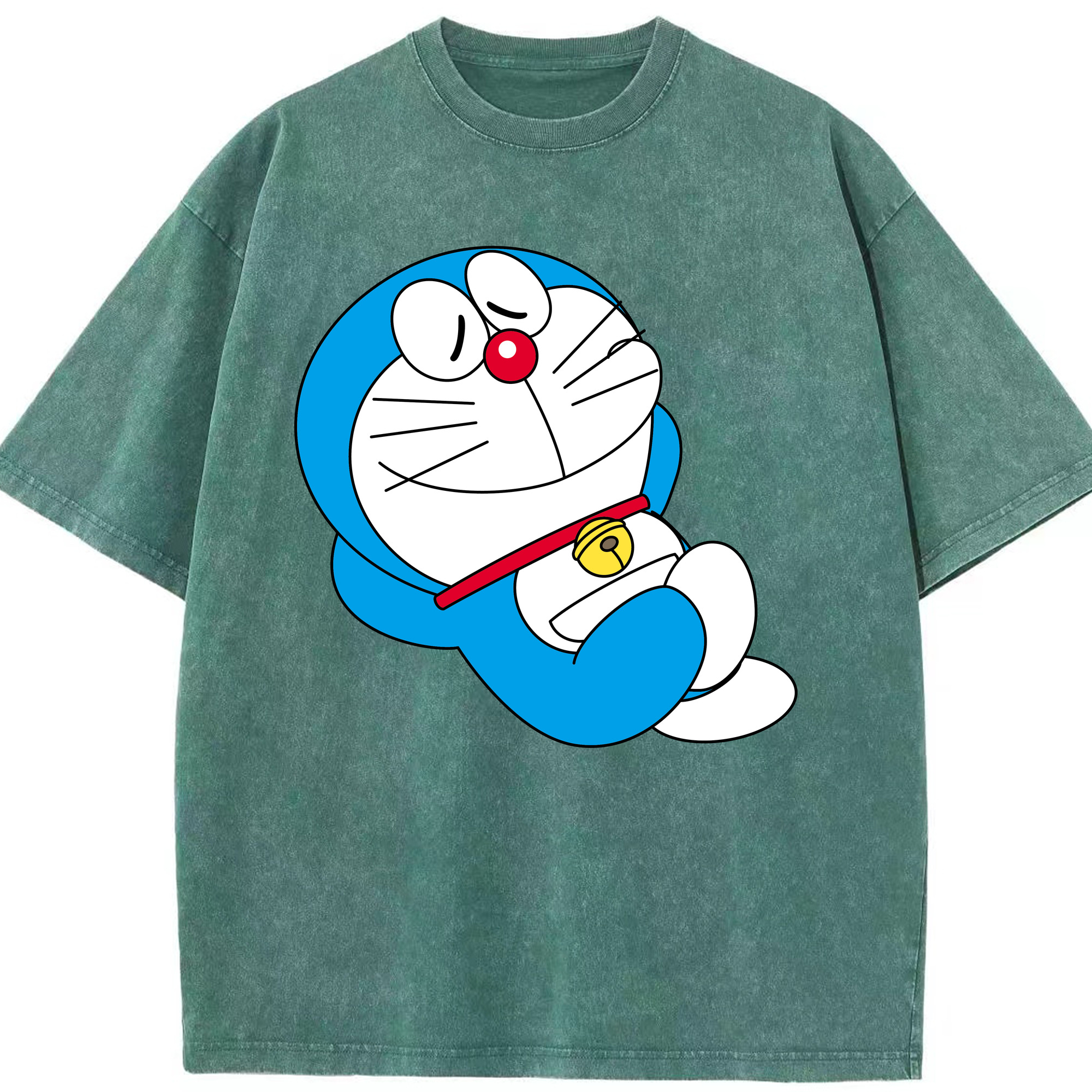 （画像用） ドラえもん Doraemon 綿100% ヴィンテージ風 半袖Tシャツ（フロントプリント）